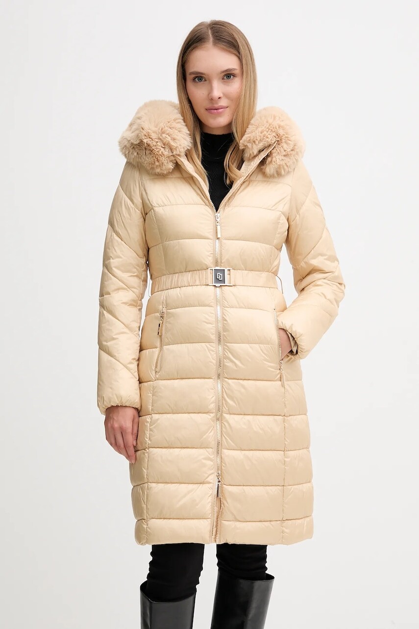 Bunda Gaudi béžová farba, zimná, 521BD35004