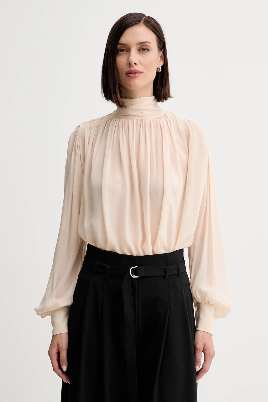 Blúzka Marella béžová farba, jednofarebná, 2523116012200