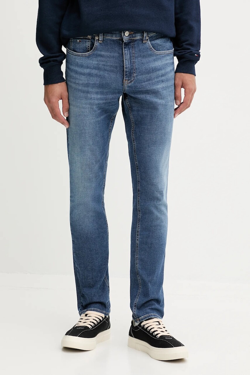 Rifle Tommy Jeans modrá farba, DM0DM22203