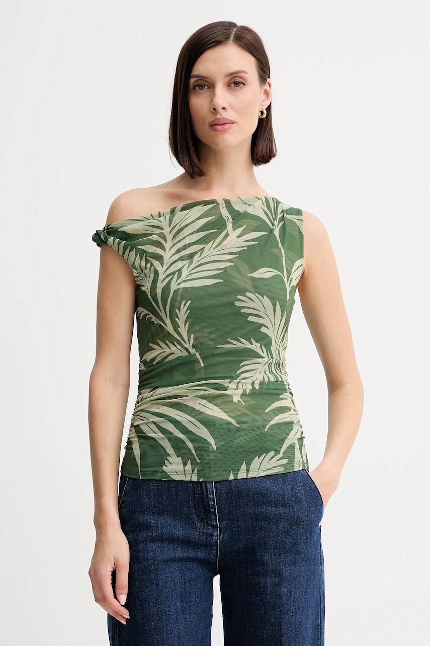 Blúzka Guess MIRIN zelená farba, vzorovaná, W5YP30 KBAH2