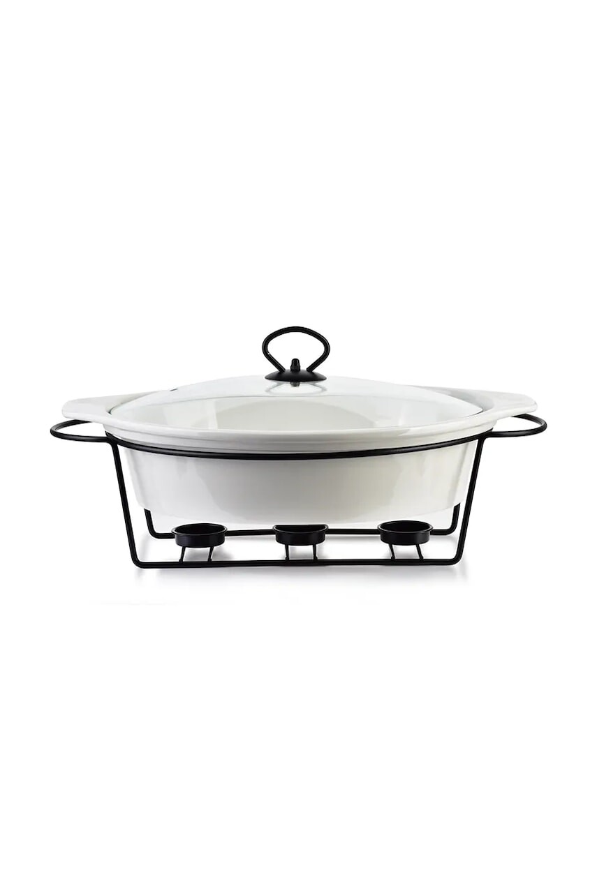 Nádoba s pokrievkou a ohrievačom home & lifestyle Modern Kitchen 2,6 L biela farba