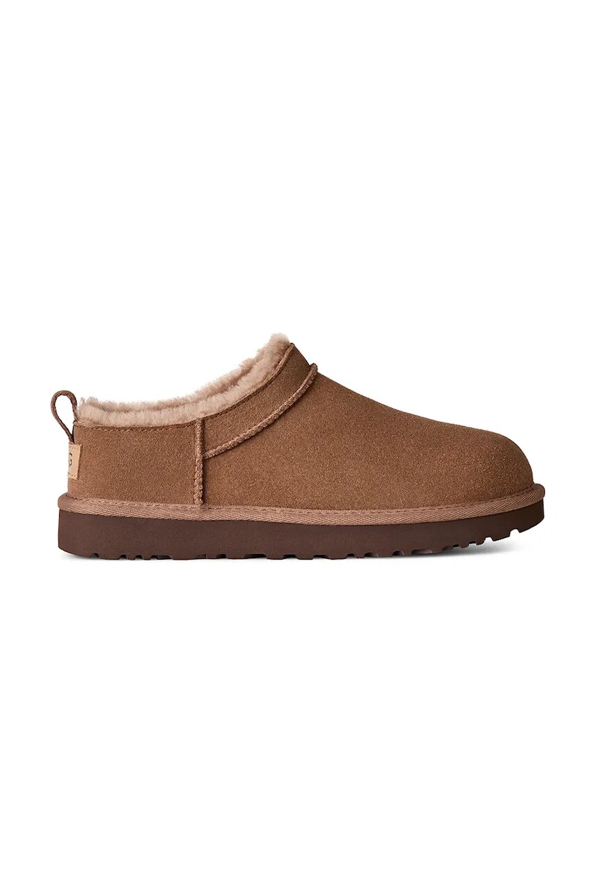Semišové papuče UGG Classic Micro hnedá farba, 1173891.RYK