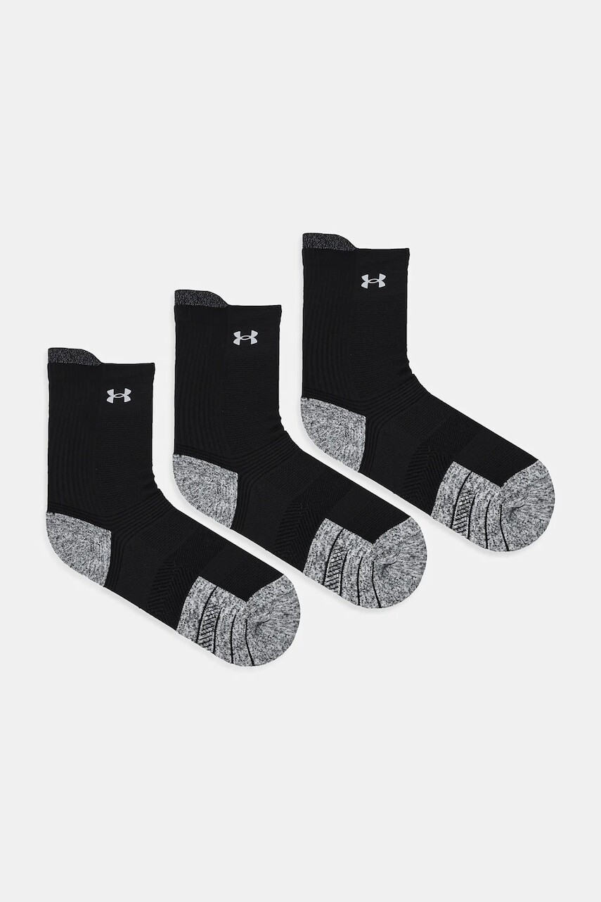 Ponožky Under Armour 3-pak čierna farba, 1387043