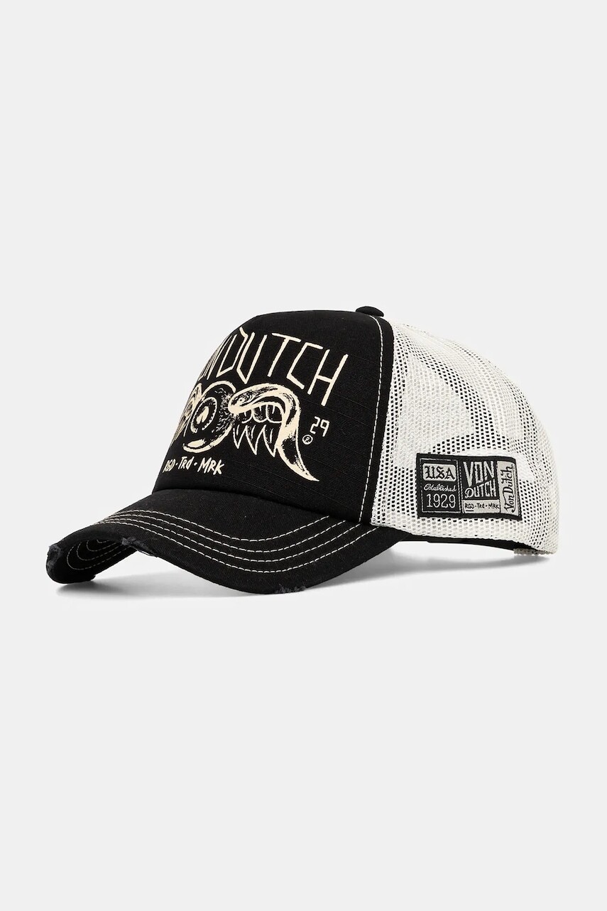 Šiltovka Von Dutch čierna farba, VD.0.CAS1.CREW
