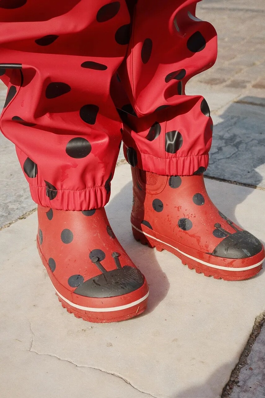 Detské gumáky Konges Sløjd CINELLE RAIN BOOT červená farba, KS103454