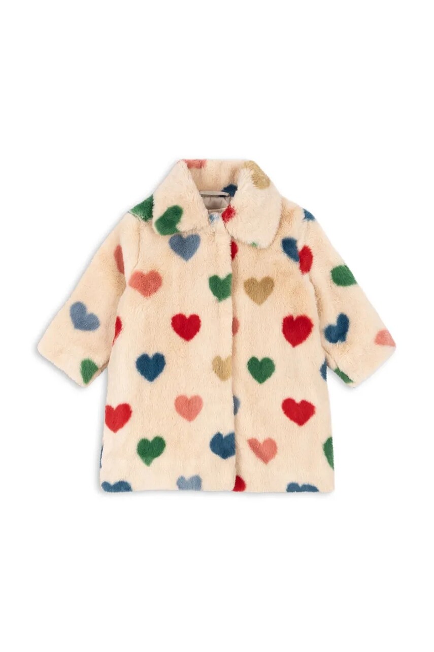 Detský kabát Konges Sløjd FUZZIE COAT GRS béžová farba, KS103582