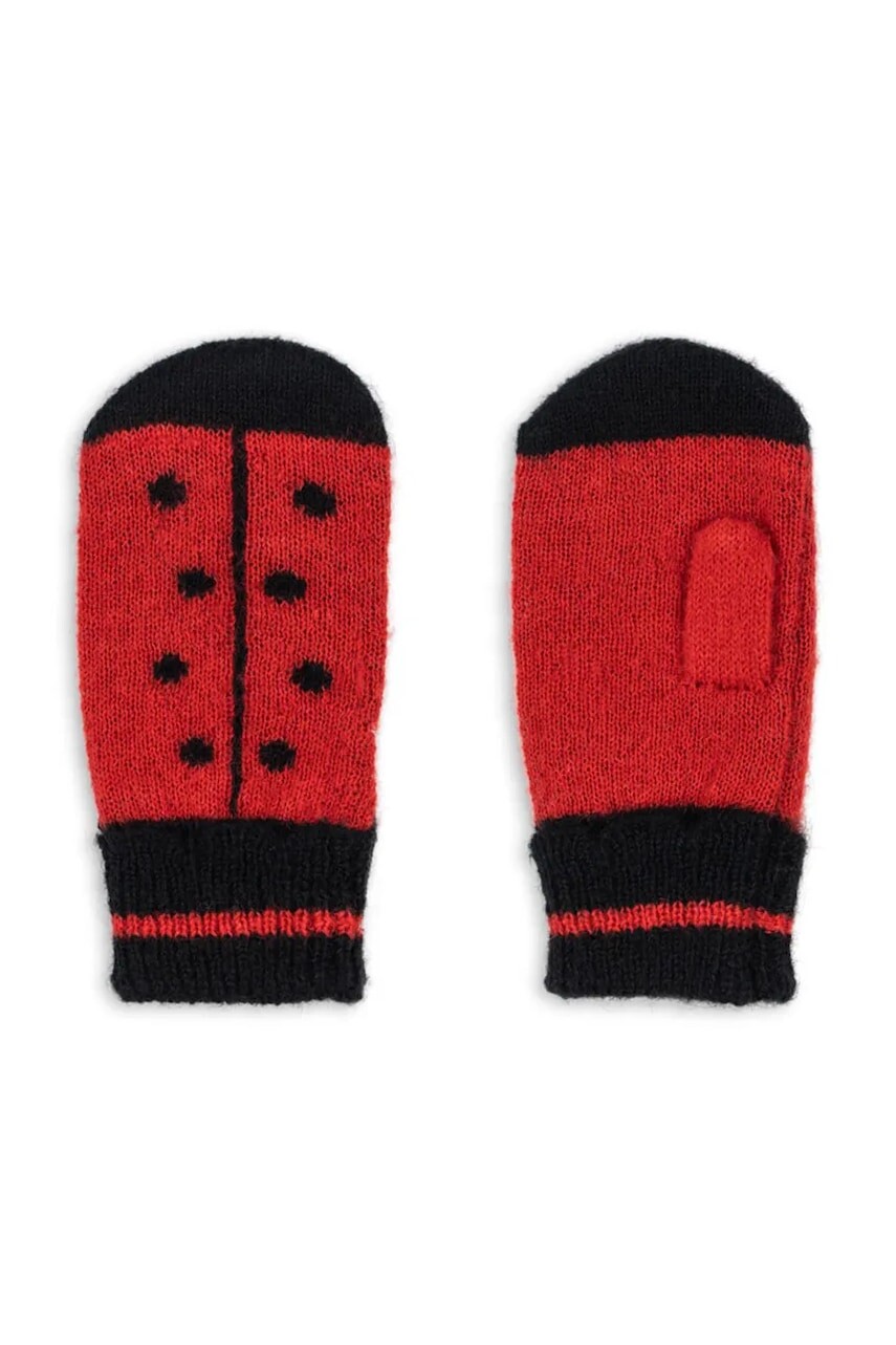 Detské rukavice Konges Sløjd LADYBUG MITTENS červená farba, KS103495