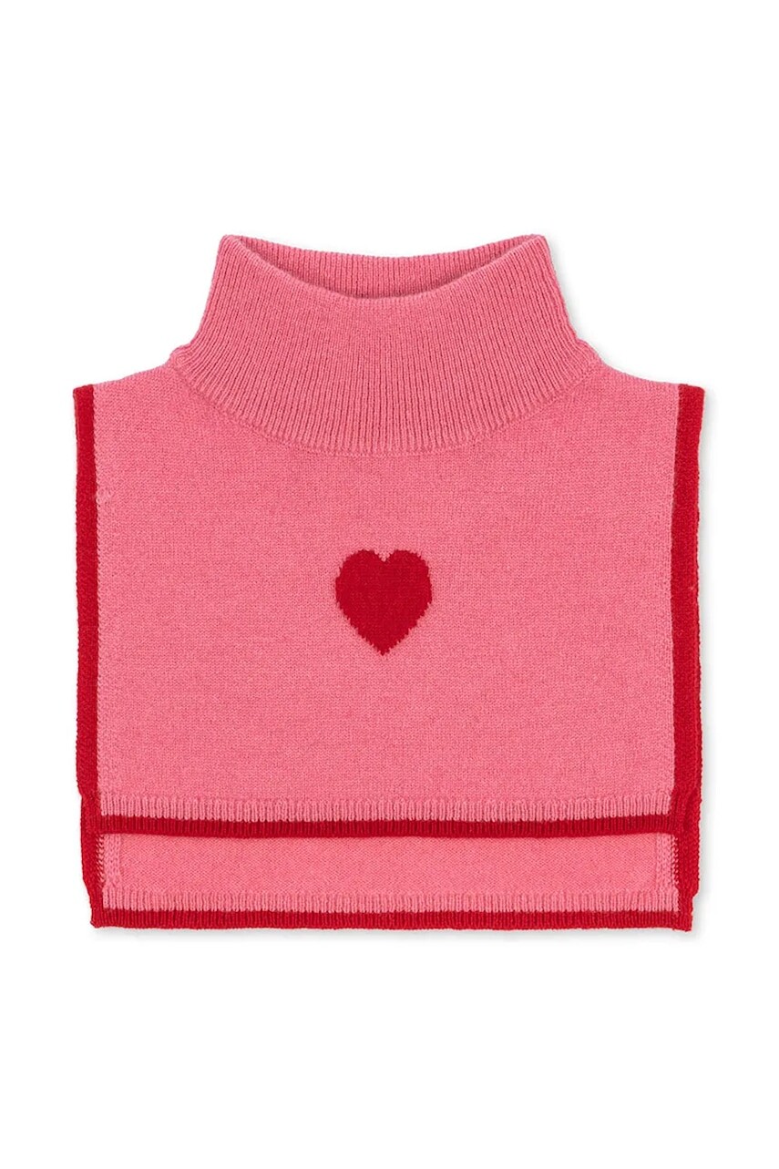 Detská vlnená šatka Konges Sløjd COLLETTE NECKWARMER ružová farba, KS103461