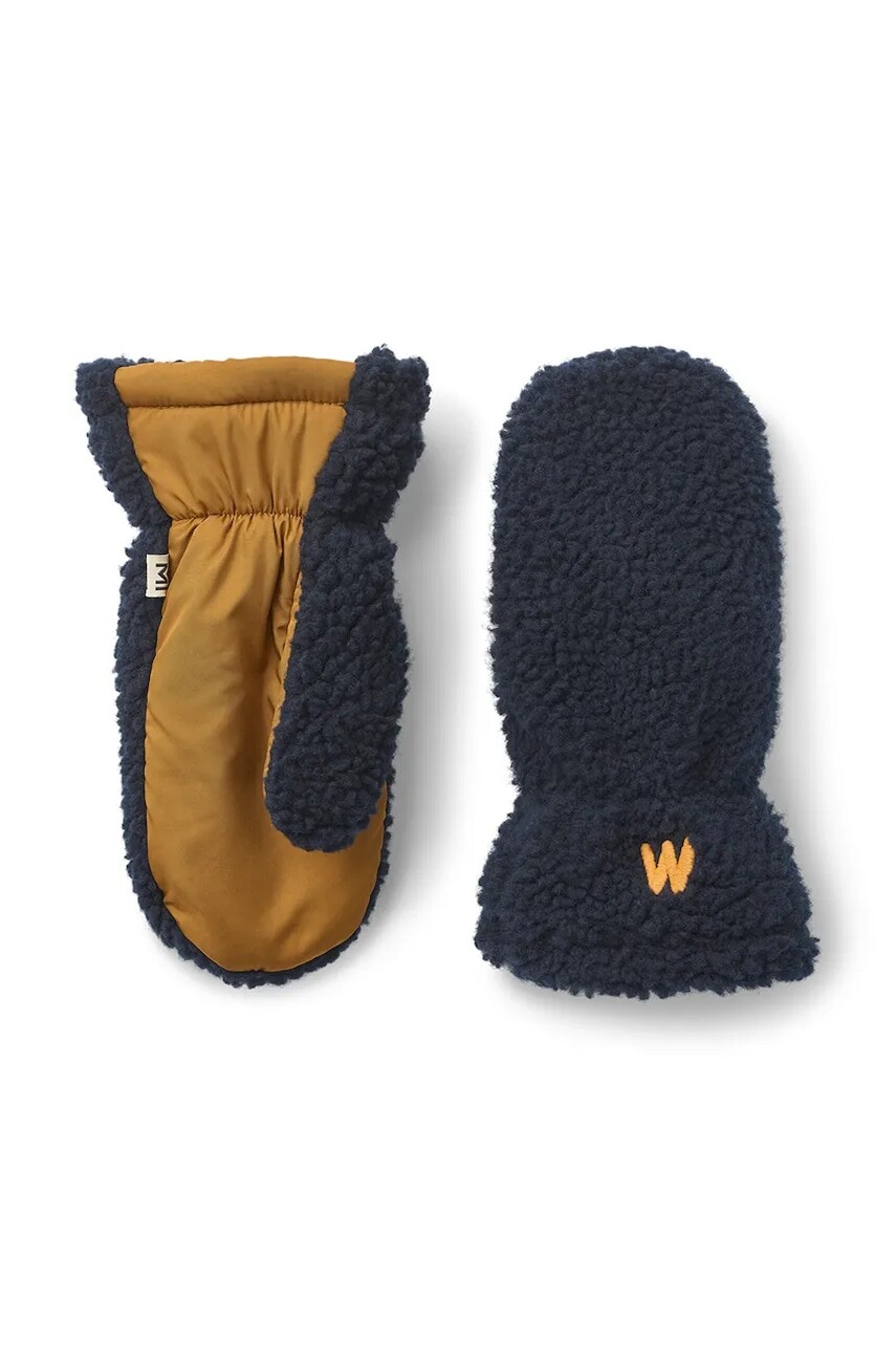 Rukavice Liewood Grethe Pile Gloves tmavomodrá farba, LW17841
