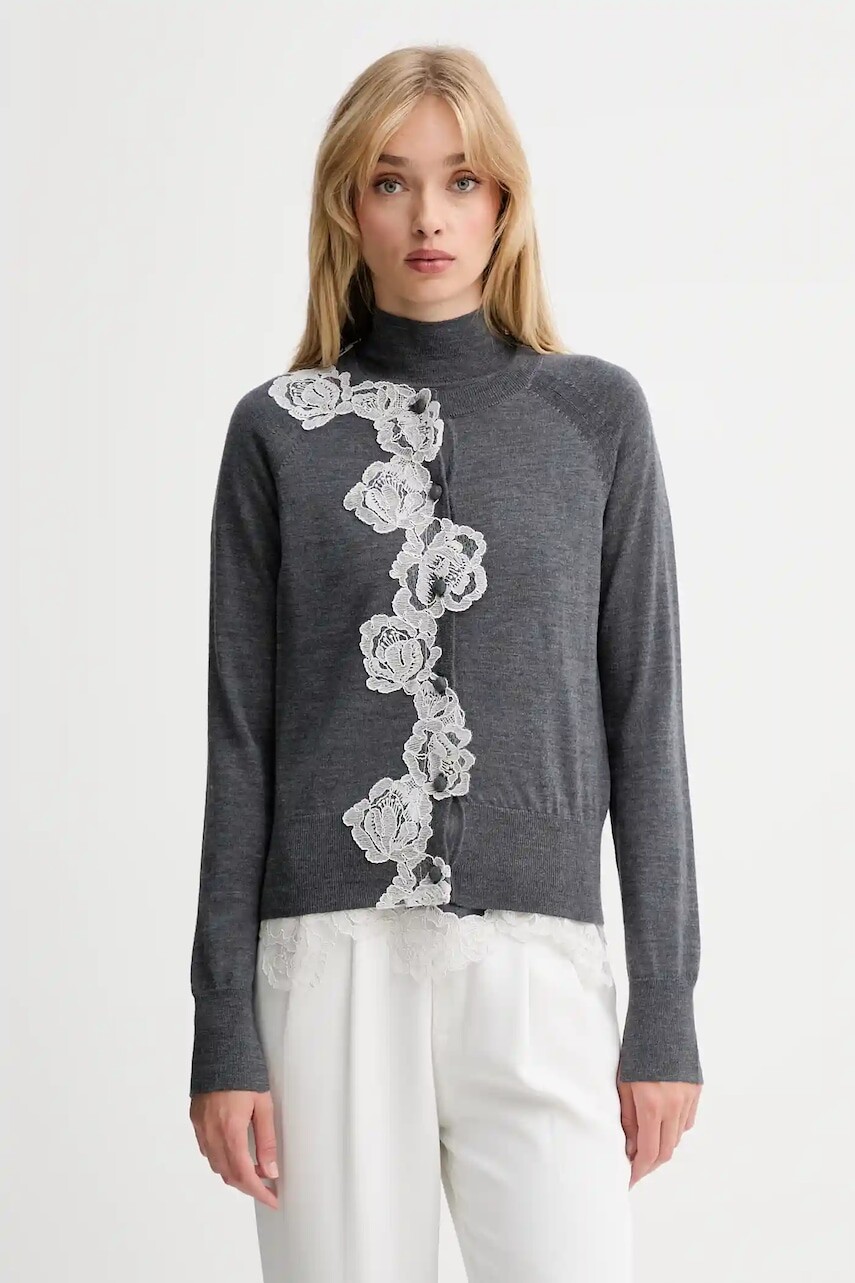 Detský flísový overal Blugirl Blumarine šedá farba, ľahké, RF5222.MA82O