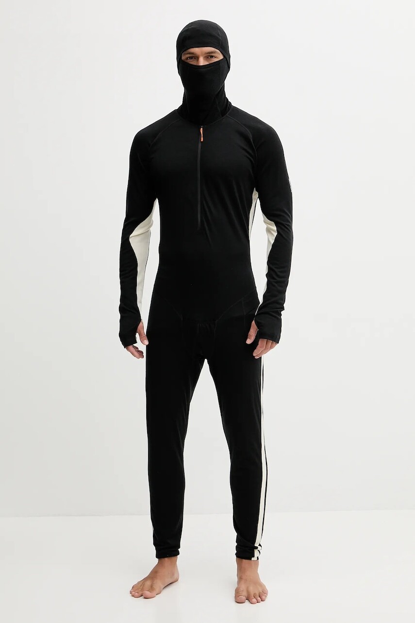 Funkčný vlnený overal Icebreaker Merino 200 Oasis čierna farba, IB0A57D40JE1