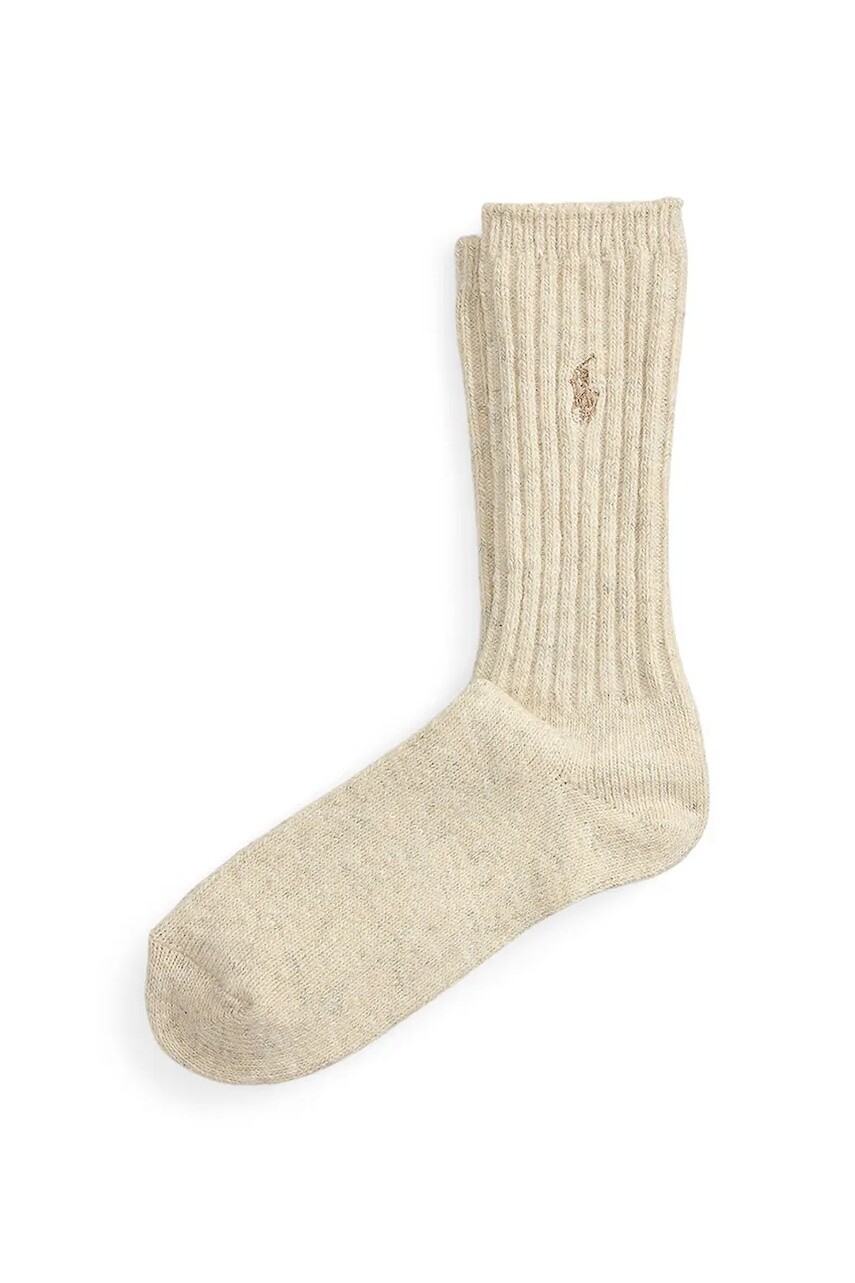 Vlnené ponožky Polo Ralph Lauren béžová farba, 455955245
