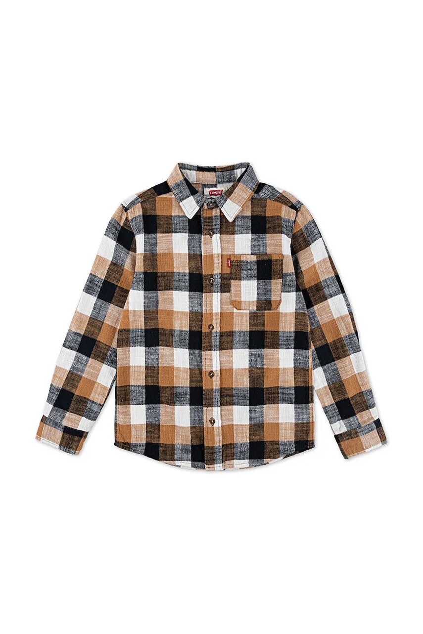 Košeľa Levi's BUFFALO CHECK FLANNEL SHIR béžová farba, 9EN817