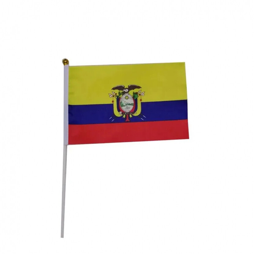 Vlajka Ekvádor 14 x 21 cm na plastovej tyčke