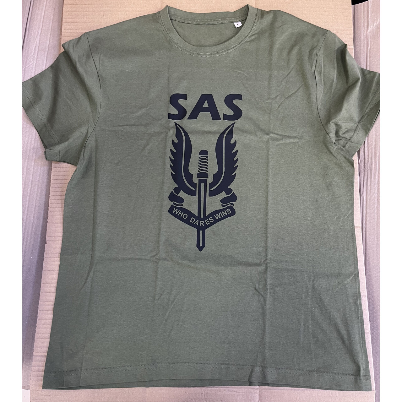 Tričko Striker SAS Who Dares Wins - olivové, L