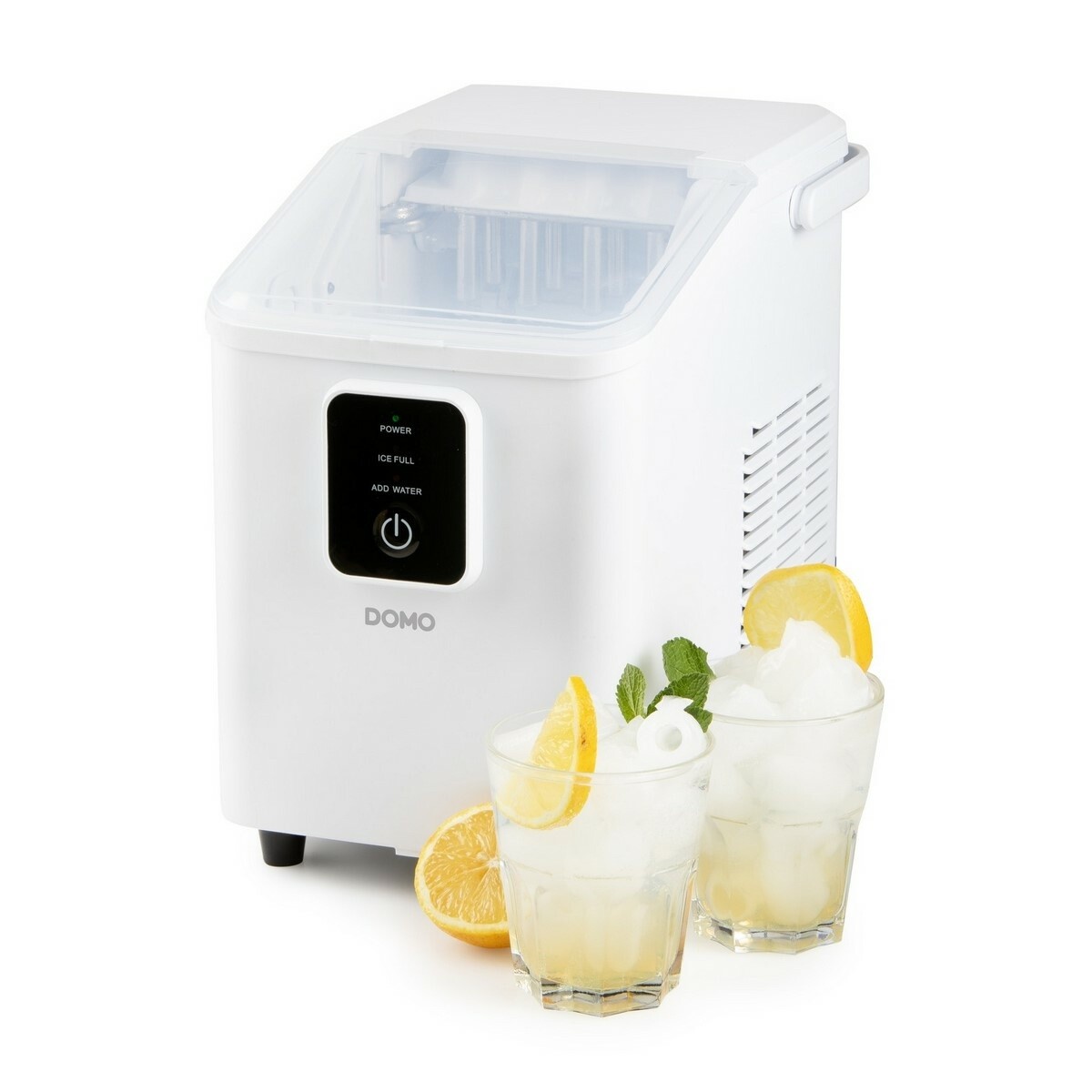 DOMO DO9292IB kompresorový výrobník ľadu, biela