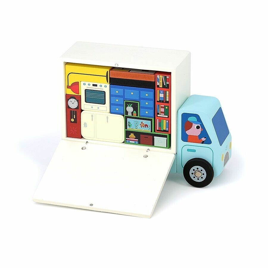 Vilac Drevená logická hra Nalož to správně!Stěhováci