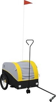 Shumee Vozík za bicykel 123 × 52 × 53 cm, 94141 čierny a žltý, 30 kg, železo