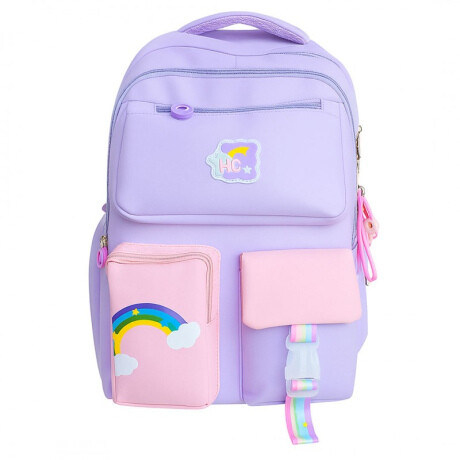 Livefy detský školský batoh Rainbow Cloud, fialový