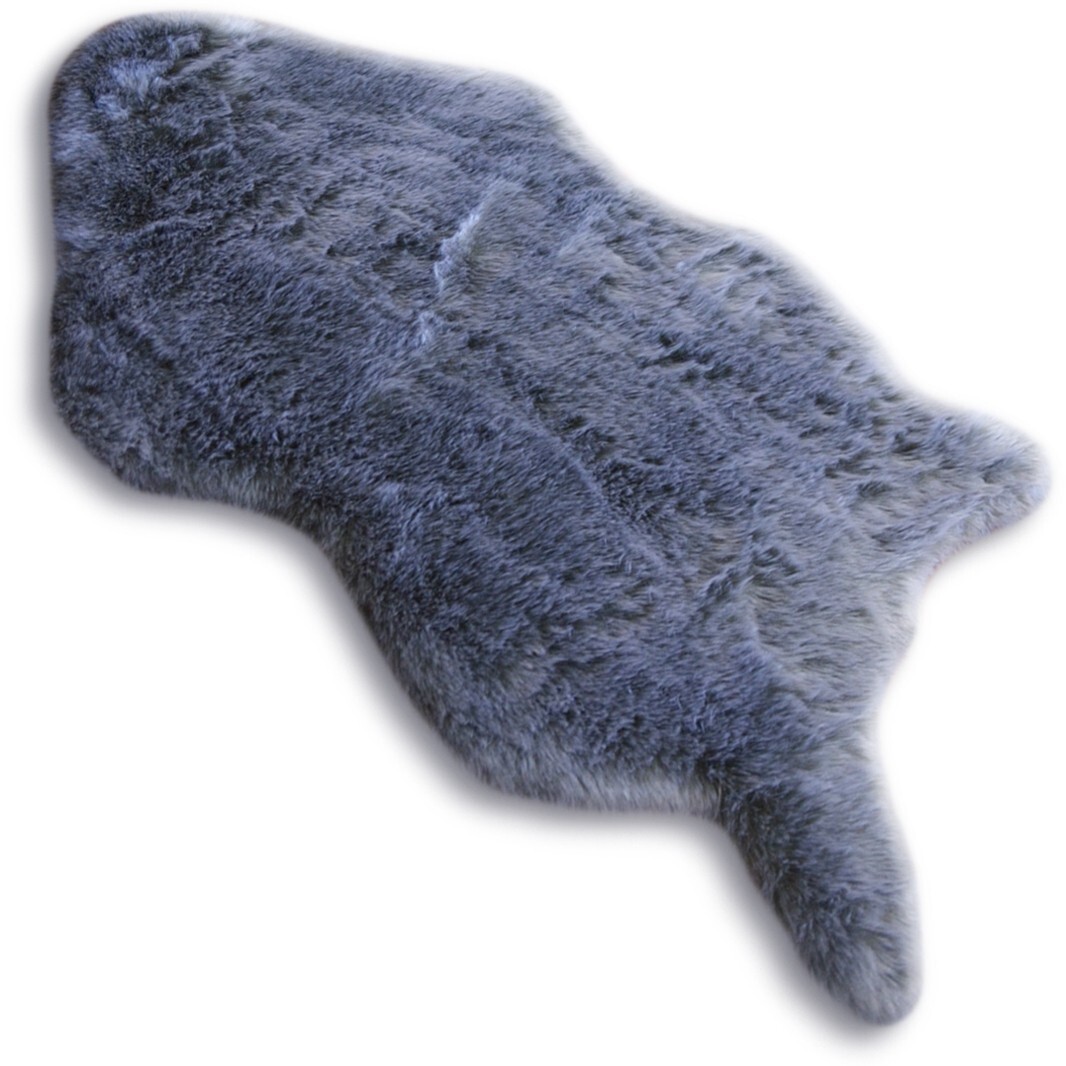 Atypický koberec 60 x 90 SKIN sivo-modrý