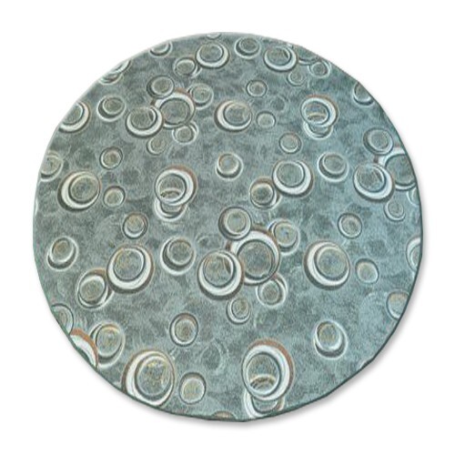 Guľatý koberec DROPS Bubbles zelený