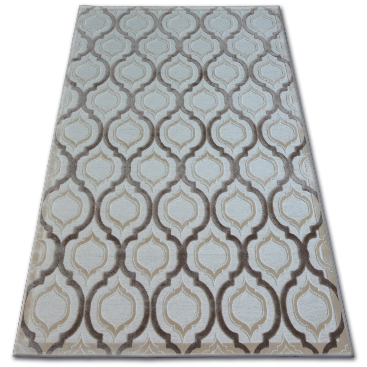 Kusový koberec ACRYLOVY YAZZ 9717 tmavobéžový / svetlobéžový