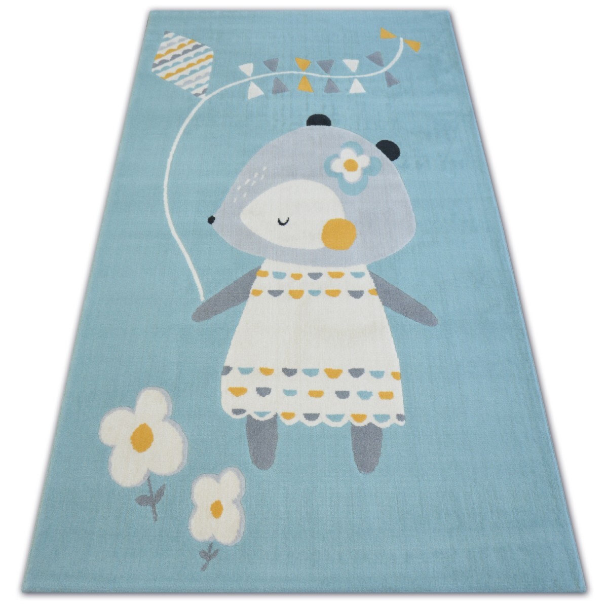 Kusový koberec PASTEL 18403/032 - myš, modrý