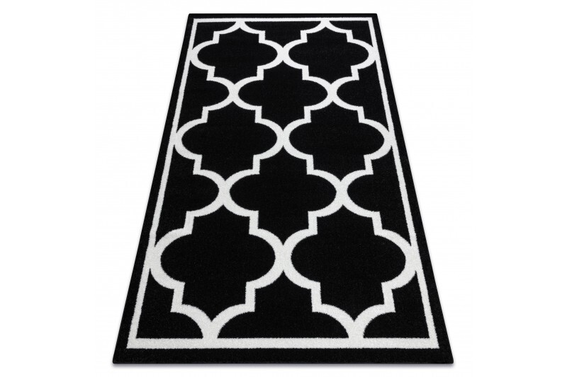 Kusový koberec SKETCH JOHNY čierny / biely