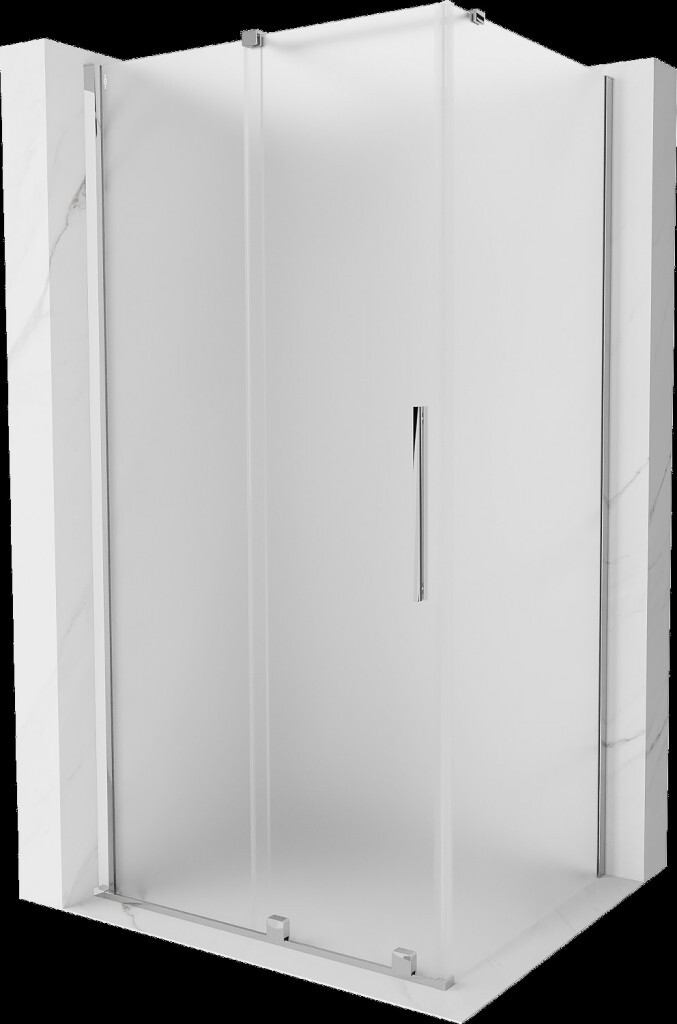 MEXEN/S - Velár sprchovací kút, posuvné dvere 110 x 90, dekor, chróm 871-110-090-31-01