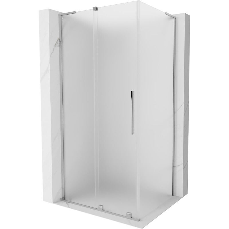 MEXEN/S - Velar L sprchovací kút, posuvné dvere 110 x 70, dekor, chróm 871-110-070-33-01