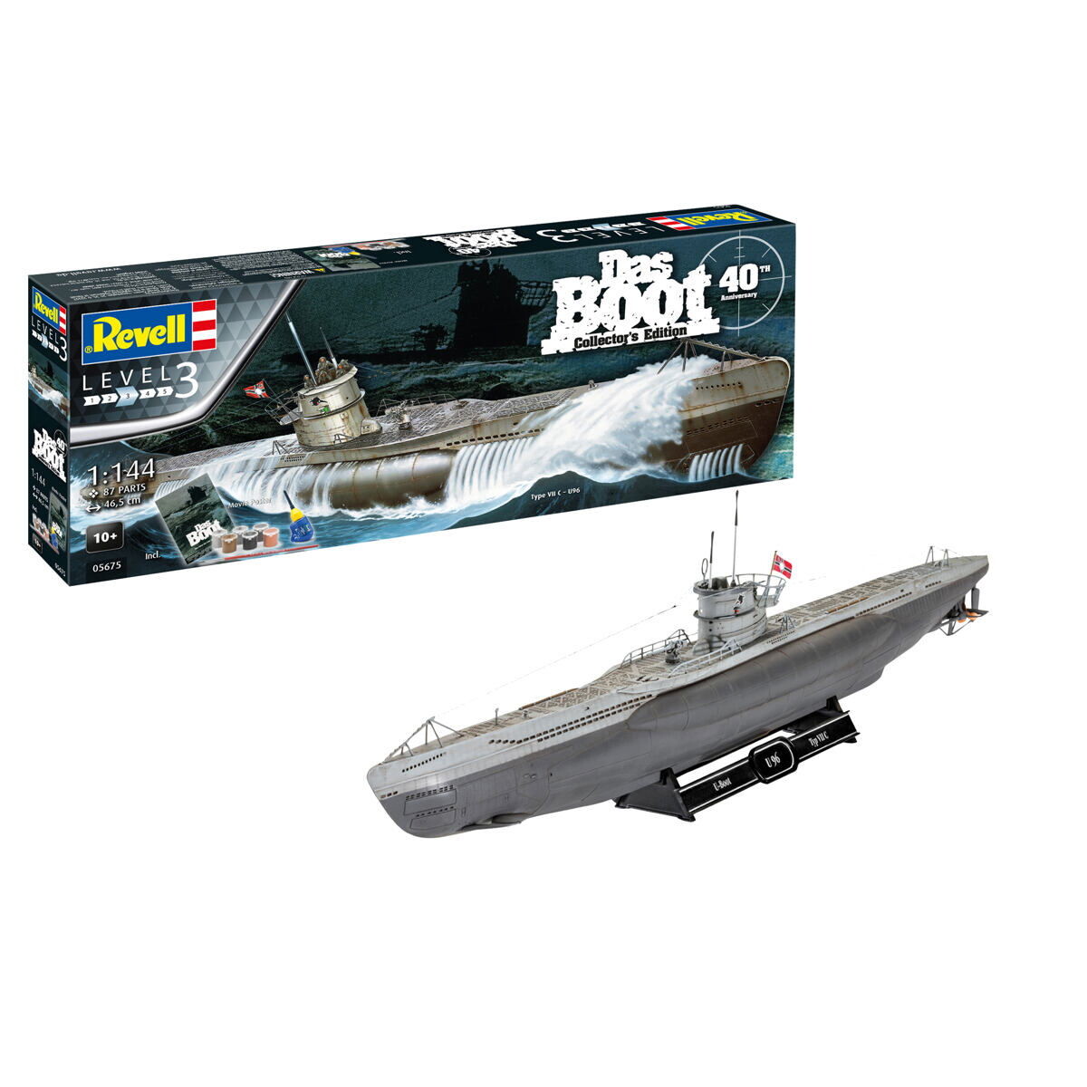 Revell Gift-Set ponorka 05675 - Movie Set DAS BOOT - 40th Anniversary (1:144)