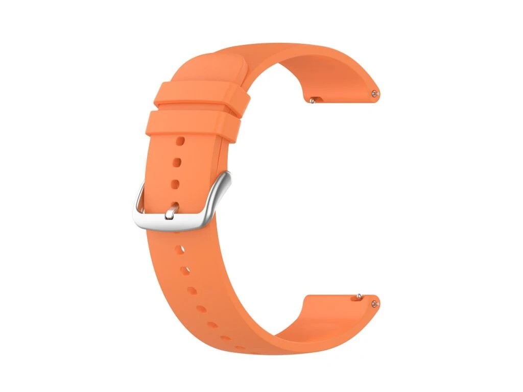 eses Hladký silikónový remienok - Oranžový, 22 mm