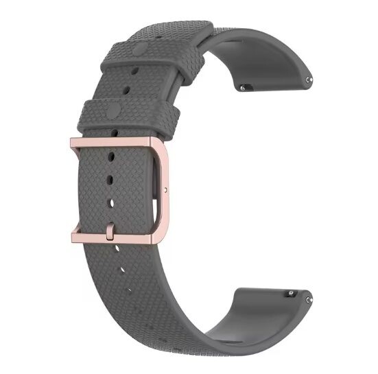 eses Silikónový remienok s textúrovaným povrchom - Sivý, 22 mm