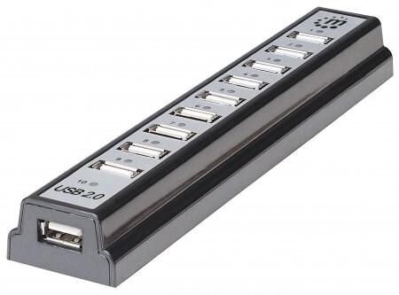 MANHATTAN Hi-Speed USB 2.0 Desktop Hub, 10 portov