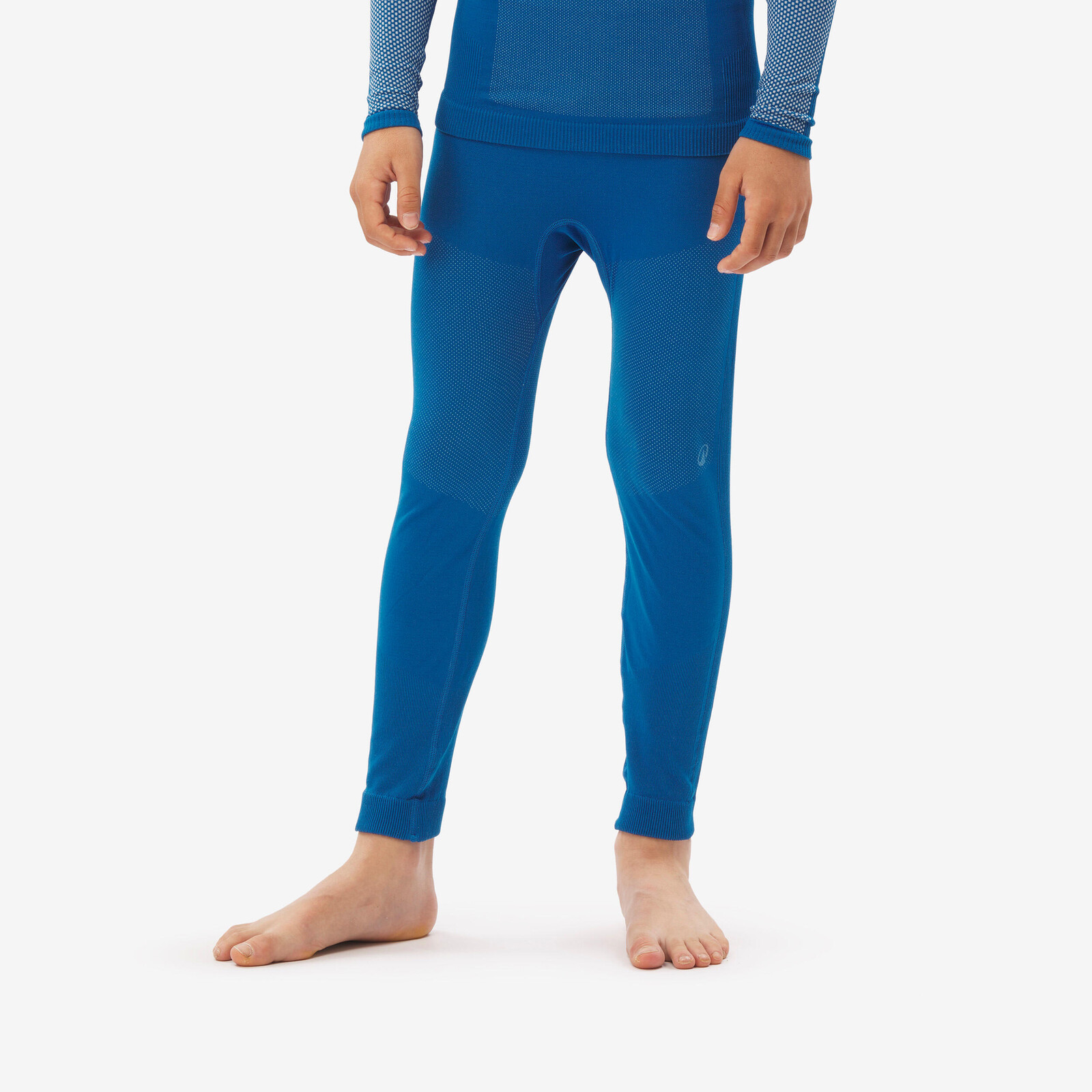 Detské bezšvové spodné termolegíny 900 Seamless na 5-15 rokov modré