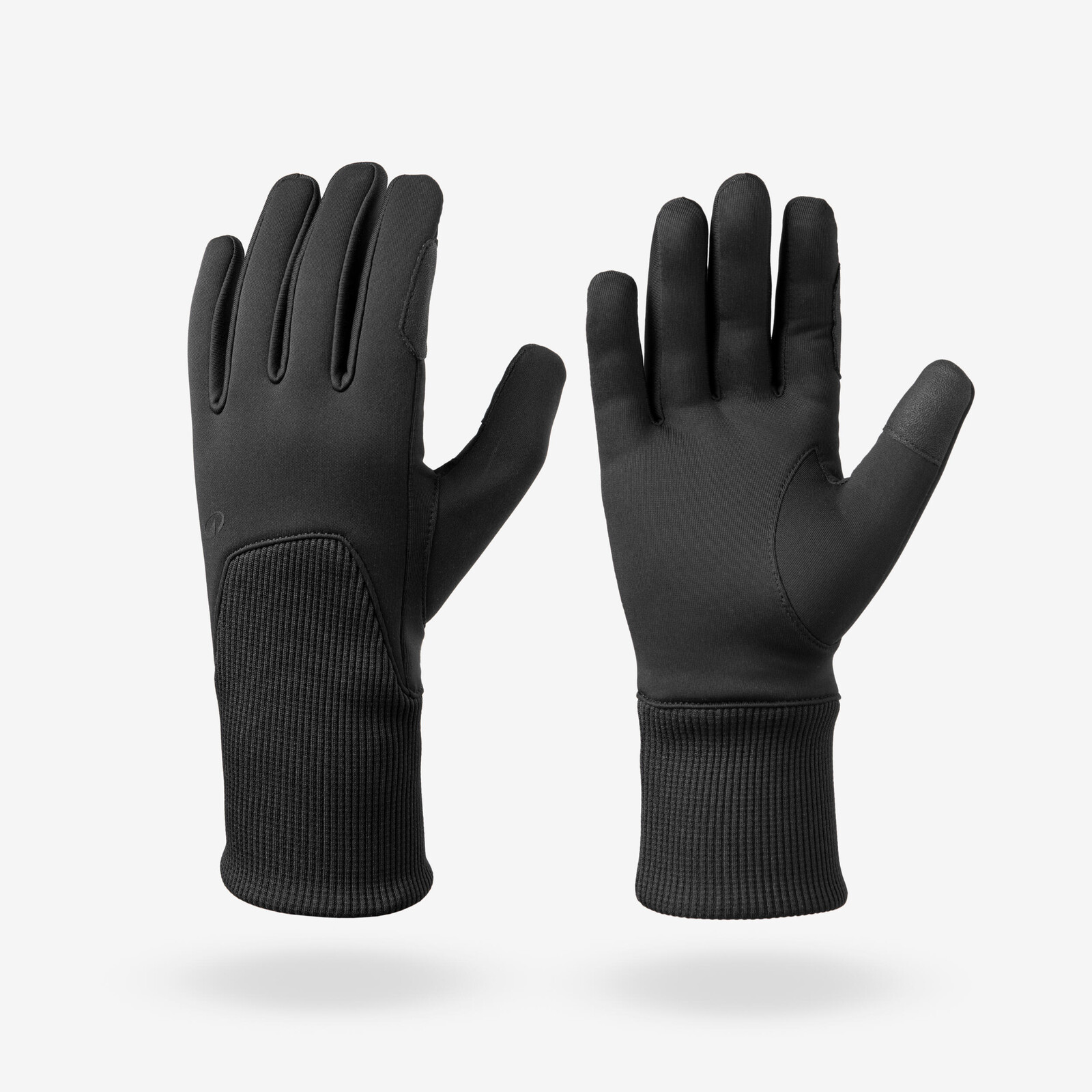 Detské hrejivé jazdecké rukavice 100 Warm čierne