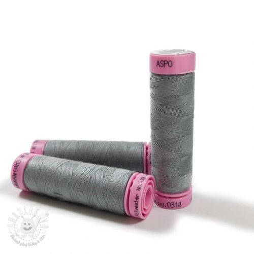Polyesterová niť Amann Aspo 120 sivá