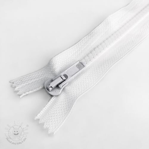 Zips kostený deliteľný 70 cm white