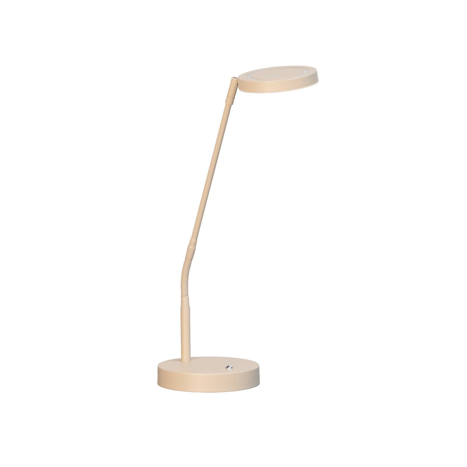 Stolová LED lampa Sorento, výška 48 cm, piesková farba, kov, CCT