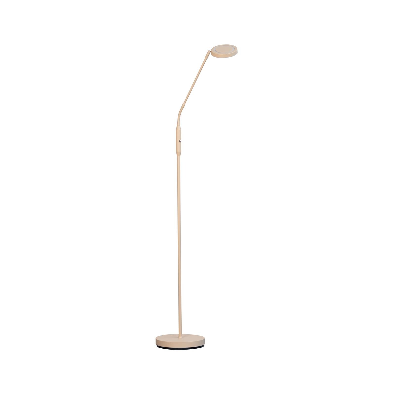 LED stojacia lampa Sorento, výška 138 cm, piesková farba, kov, CCT