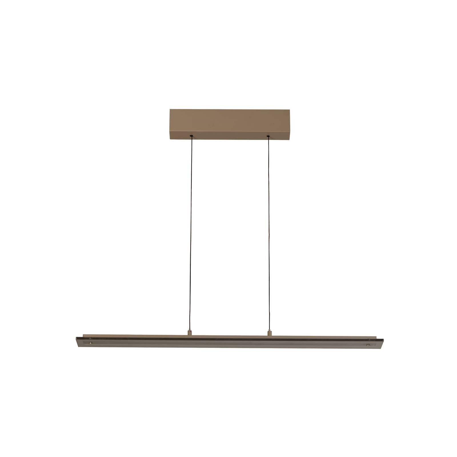 LED závesné svietidlo Torvi, šedá/dymovo sivá, 88 cm, kov/sklo