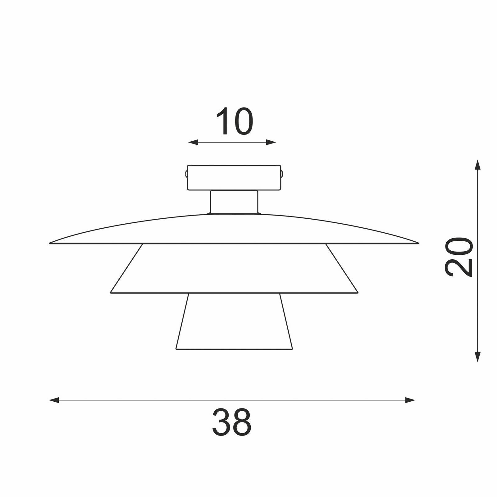 Stropné svietidlo Plato, horčicovožlté, kov, Ø 38 cm, E27