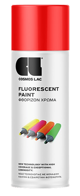COSMOS LAC - Fluorescenčná farba v spreji fluorescenčná červená, 0,4 L