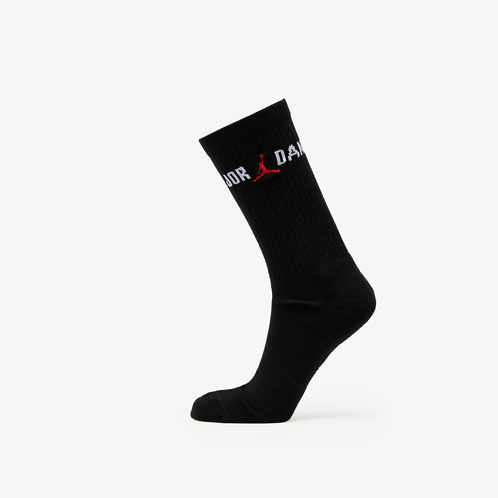 Jordan Everyday Crew Sock Black/ White/ University Red L