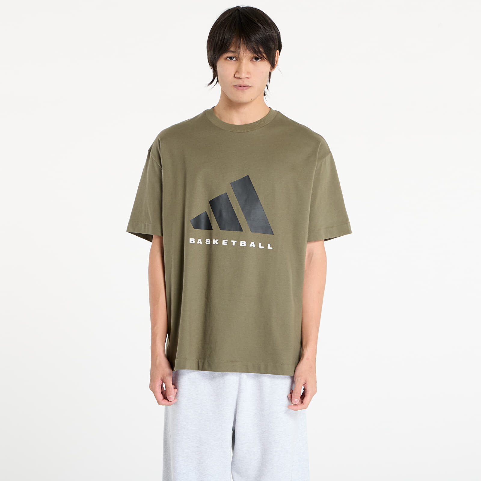 Tričko adidas Basketball T-Shirt UNISEX Olive Strata L