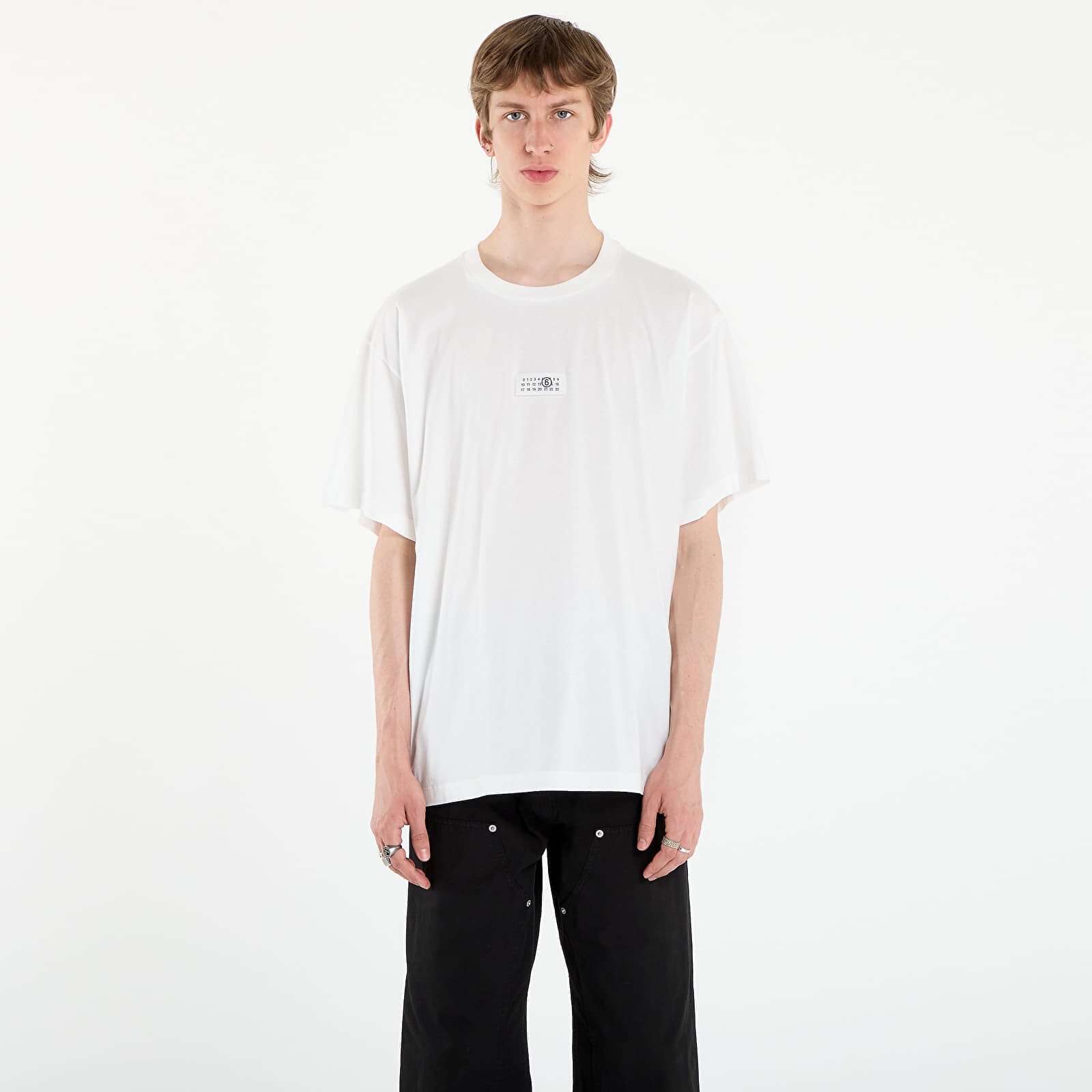 Tričko MM6 Cotton T-Shirt Off White L