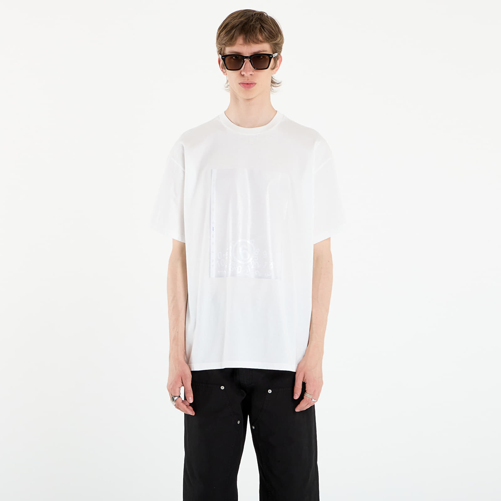 Tričko MM6 Graphic T-Shirt Off White L