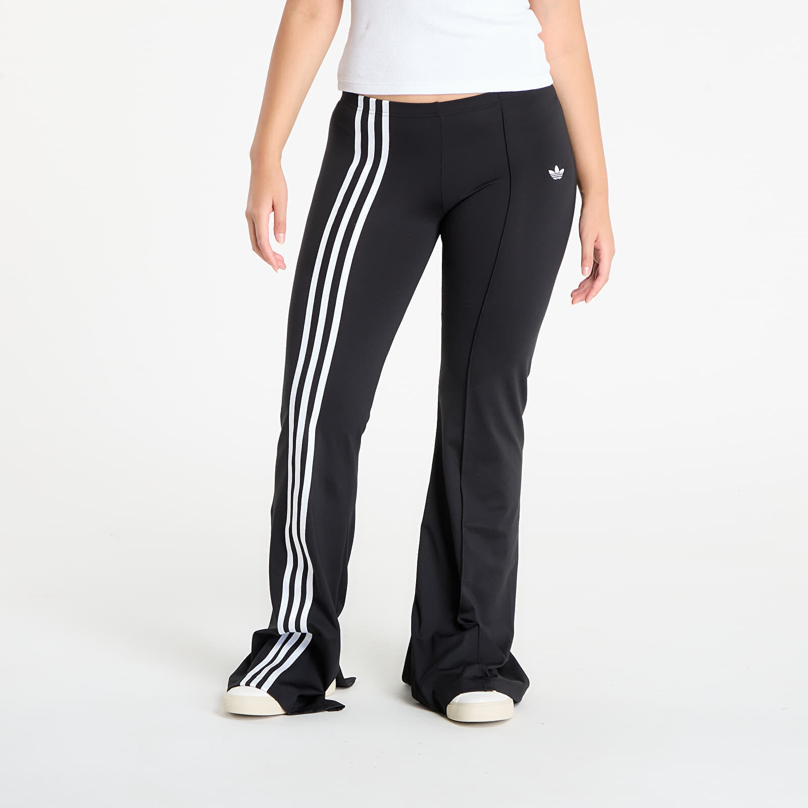 Kalhoty adidas Ribbon Off Placed 3-Stripes Flared Joggers Black/ Black L