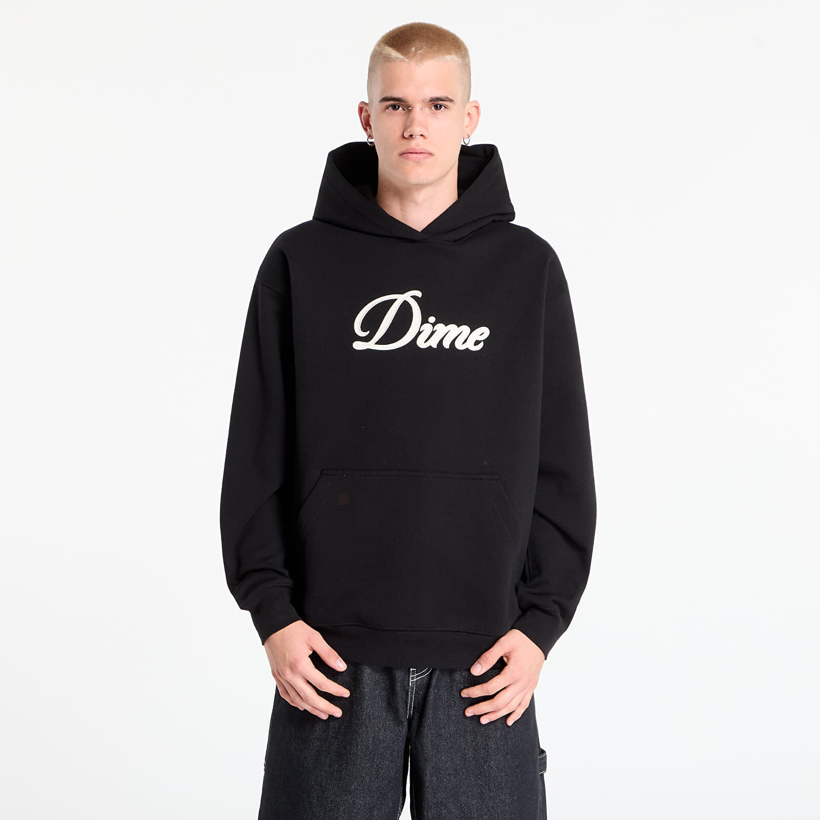 Mikina DIME Cursive Hoodie UNISEX Black L