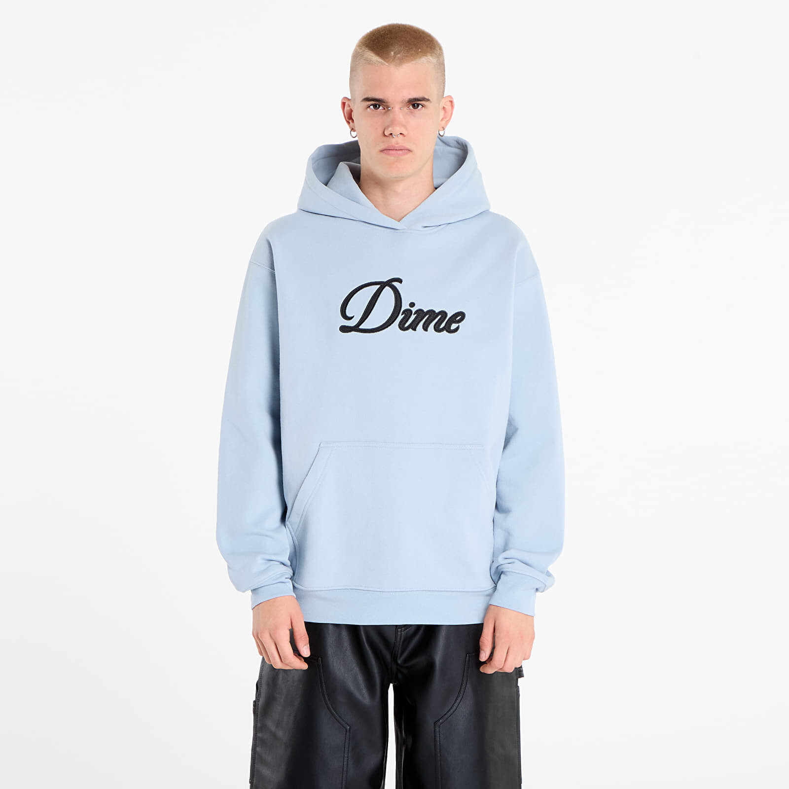 Mikina DIME Cursive Hoodie UNISEX Blue Fog L